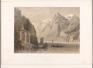 Vista sulla Cappella di Tell sul Lago dei Quattro Cantoni da Eugene Ciceri