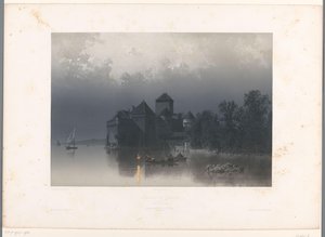 Veduta del Castello di Chillon sul Lago di Ginevra da Eugene Ciceri