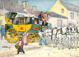 Diligenza in una rimessa nel 1840