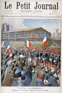 Truppe francesi in partenza per la Cina, 1900 da Eugene Damblans