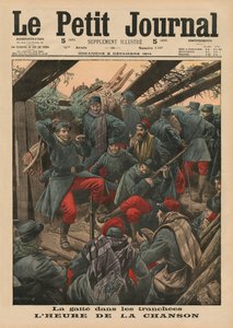 Festa felice nelle trincee, tempo di canzoni, illustrazione di copertina da 