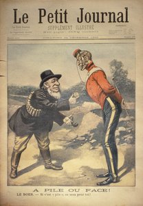 Testa o croce! Il boero: se è croce è per te!, copertina di Le Petit Journal, 24 dicembre 1899 da Eugene Damblans
