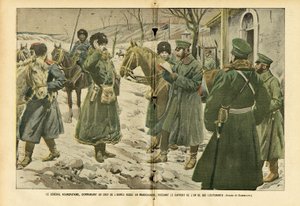Illustrazione di Eugene Damblans (1865-1945) in Le Pèlerin, 05/03/05 - Il generale Kuropatkin, comandante in capo dell