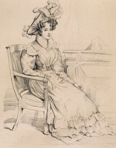 Ritratto di Harriet Smithson, attrice irlandese e prima moglie del compositore francese Hector Berlioz da Eugene Deveria