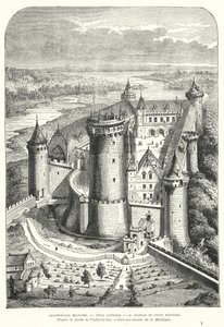 Castello di Coucy, Piccardia, Francia, dopo il restauro nel XIX secolo di Eugène Viollet-le-Duc da Eugene Emmanuel after Viollet le Duc