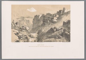 Ganjnameh sul monte Alvand in Iran da Eugene Flandin