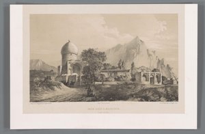 Vista su Imamzadeh Komijan in Irak-i Ajam da Eugene Flandin
