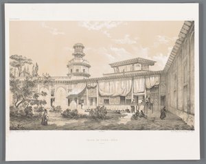 Palazzo Char Bagh a Isfahan da Eugene Flandin
