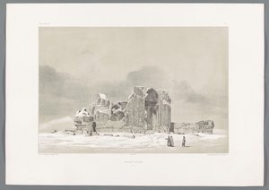 Rovine della Moschea Blu di Tabriz in Iran (Paesaggi persiani, Perse moderna) da Eugene Flandin
