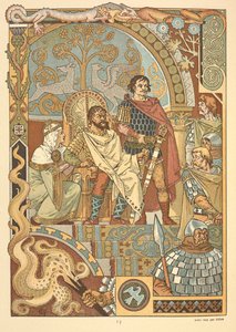 Un re sul suo trono, in corte da Eugene Grasset