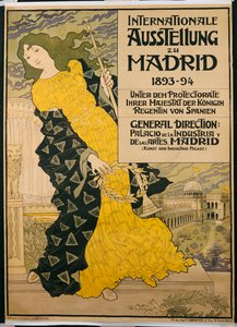 Poster pubblicitario "Internationale Austellung zu Madrid", 1893