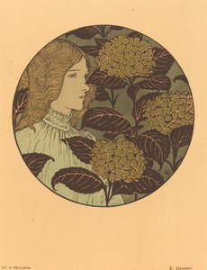 Ritratto tondo di una ragazza da Eugene Grasset
