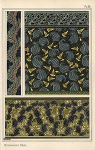 Sigillo di Salomone, Polygonatum multiflorum, come motivo decorativo in carta da parati, bordi e tessuti da Eugene Grasset