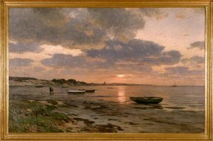 E. Dücker, Tramonto sul Mar Baltico da Eugene Gustav Dücker