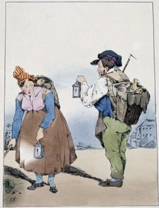 Portatore di lanterna, rue Mouffetard - in "Souvenirs d