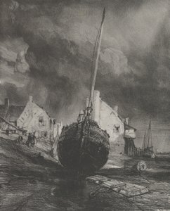 Memoria di Saint-Valéry-sur-Somme, 1833 da Eugene Isabey