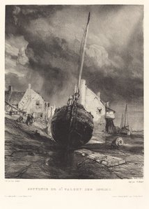 Souvenir di St. Valéry sur Somme da Eugene Isabey