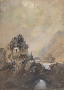 Villaggio a Dieppe, 1843 da Eugene Isabey