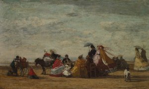 Scena di Spiaggia, c. 1865-1867 da Eugene Louis Boudin