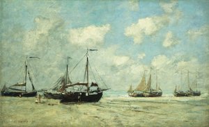 Barche sulla riva a Scheveningen, 1875