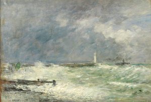 Ingresso al porto di Le Havre con tempo tempestoso, 1895
