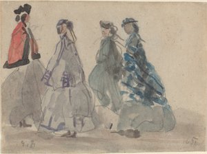 Quattro Donne a Trouville, 1865 da Eugene Louis Boudin