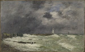 Tempesta di vento davanti a Frascati, Le Havre da Eugene Louis Boudin