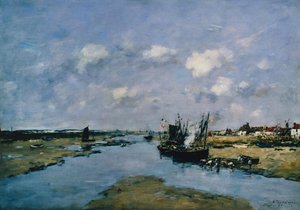 La Canche a bassa marea, Etaples da Eugene Louis Boudin