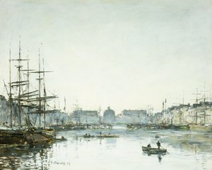 Le Havre, Le Bassin du Commerce, 1894 da Eugene Louis Boudin