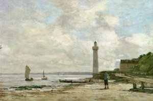 Faro a Honfleur da Eugene Louis Boudin