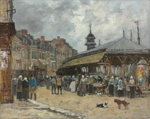 Mercato a Trouville da Eugene Louis Boudin