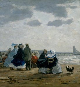 Sulla spiaggia, Dieppe, 1864 da Eugene Louis Boudin