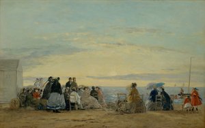 Sulla Spiaggia, Tramonto da Eugene Louis Boudin