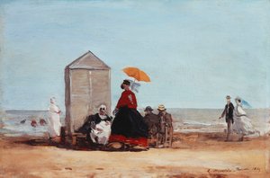 Sulla spiaggia di Trouville, 1865 da Eugene Louis Boudin
