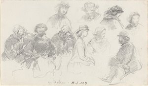 Passeggeri a bordo della nave, fine XIX secolo da Eugene Louis Boudin