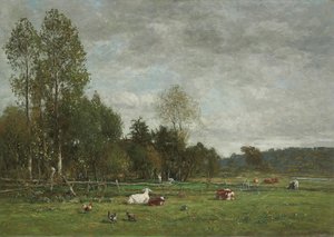 Pascolo vicino a Honfleur da Eugene Louis Boudin