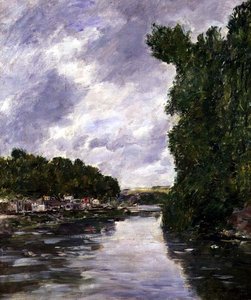 Fiume vicino ad Abbeville da Eugene Louis Boudin