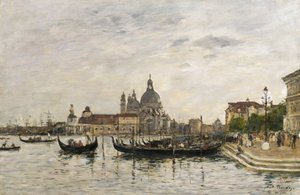 Santa Maria della Salute e la Dogana, Venezia da Eugene Louis Boudin