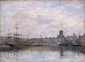 Mattina di Settembre: Porto di Fecamp, 1880 da Eugene Louis Boudin
