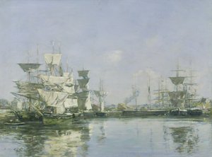 Il bacino a Deauville, c.1880-85 da Eugene Louis Boudin