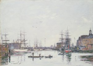 Il bacino della Barre, Le Havre, 1895 da Eugene Louis Boudin
