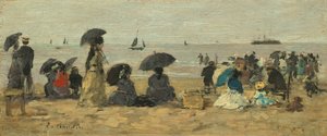 La Spiaggia, 1877 da Eugene Louis Boudin