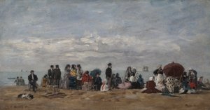 La spiaggia di Trouville, 1871 da Eugene Louis Boudin