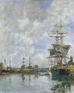 Il molo di Deauville da Eugene Louis Boudin