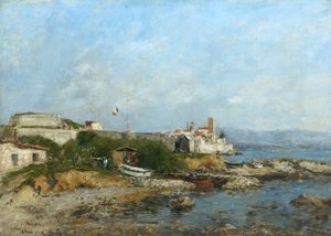 Le fortificazioni ad Antibes, Francia da Eugene Louis Boudin