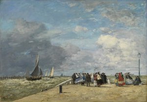 Il molo a Trouville da Eugene Louis Boudin