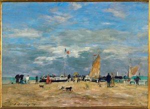 Il molo di Deauville da Eugene Louis Boudin