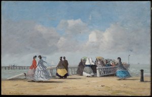 Il molo di Trouville, 1864 da Eugene Louis Boudin