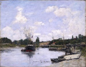 Il porto, Saint-Valery-sur-Somme, 1892 da Eugene Louis Boudin