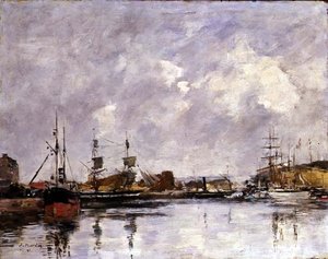 Il porto di Dunkerque da Eugene Louis Boudin